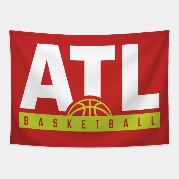 Atlanta Basketball Fan Tee Tapestry by Fresh Fan Tees