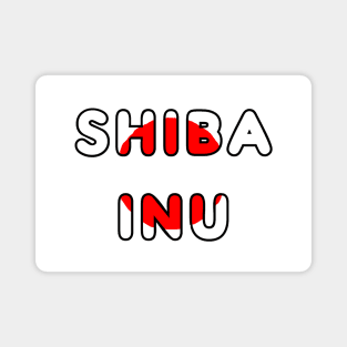 shiba inu flag in name Magnet