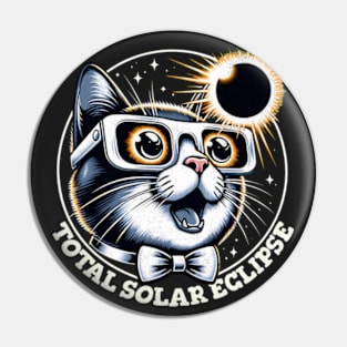 Funny Eclipse Cat Pin