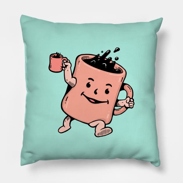 Kool Coffee (No Text Edition) Pillow by Coffee Hotline