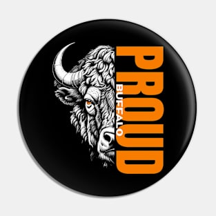 Majestic Proud Buffalo - Unique Wildlife Inspired Print Pin