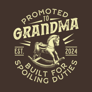 Promoted to Grandma Let The Spoiling Begin EST 2024 T-Shirt