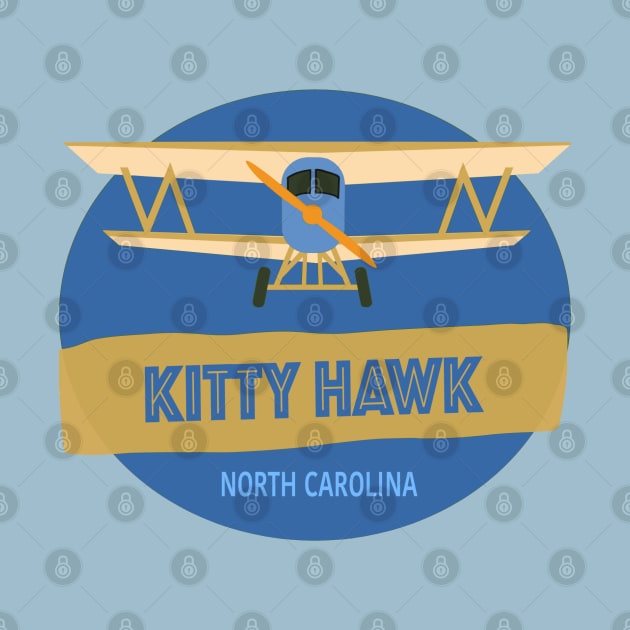 Kitty Hawk NC Biplane by Trent Tides