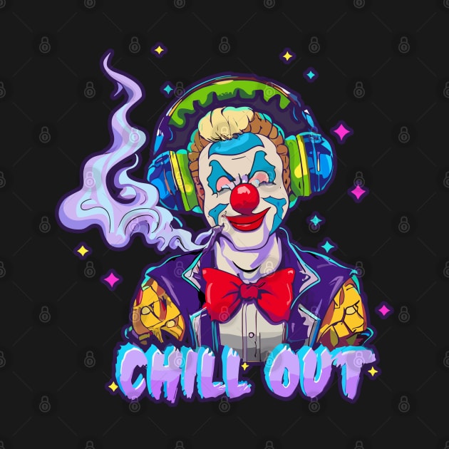 Hip Hop Clown with Wavey Text Artwork by diegotorres