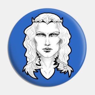 Fairy King in Black & White Pin