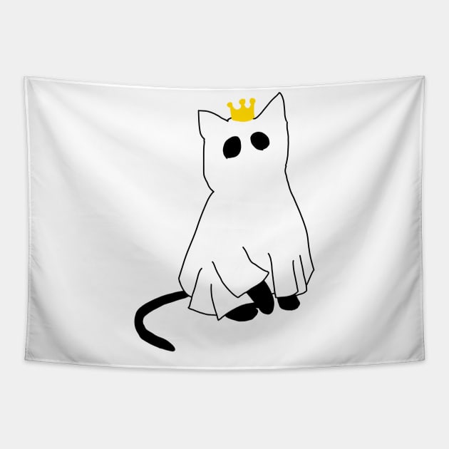 Ghost Arthur Cat Tapestry by QuinnOliver