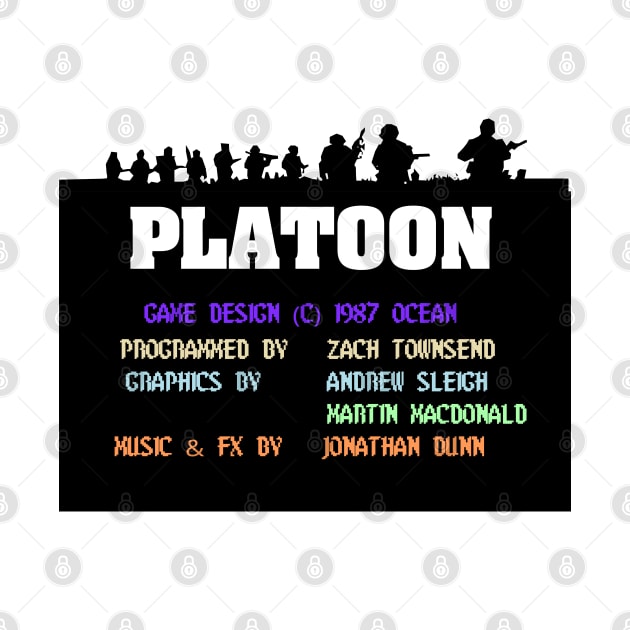 Platoon C64 Credits Screen (For Light Colors) by Republic of NERD 