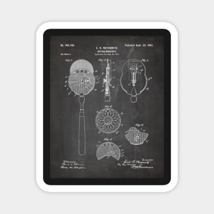 Ophthalmoscope Patent - Optometrist Eye Doctors Office Art - Black Chalkboard Magnet