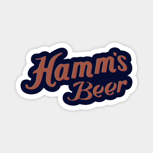 Faded Hamm's Beer - Vintage Sign Type Magnet by Eugene and Jonnie Tee's