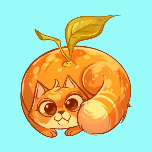 Tangerine Cat by Claire Lin