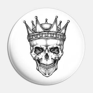 King Skull in a Crown Pin