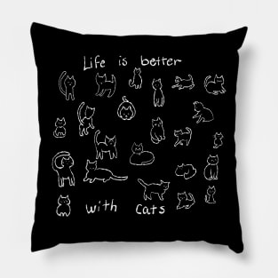 Life is better with cats!  So many cats in cute poses. Pillow
