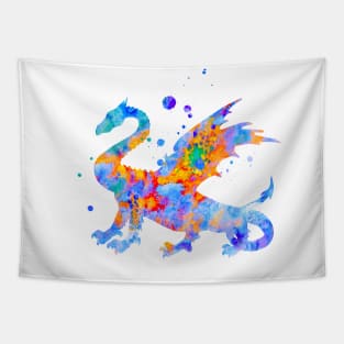 Dragon Watercolor Painting Tapestry