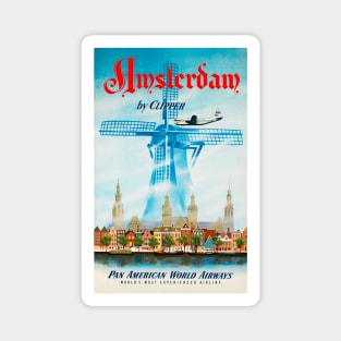 Vintage Travel Poster The Netherlands Amsterdam Magnet