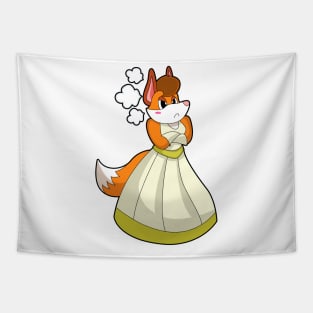 Fox as Bride with Wedding dress Tapestry