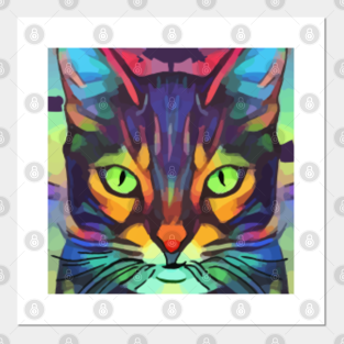 Abstract Cat Posters And Art Prints Teepublic
