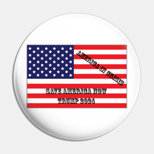 Save America Now Trump 2024 Pin