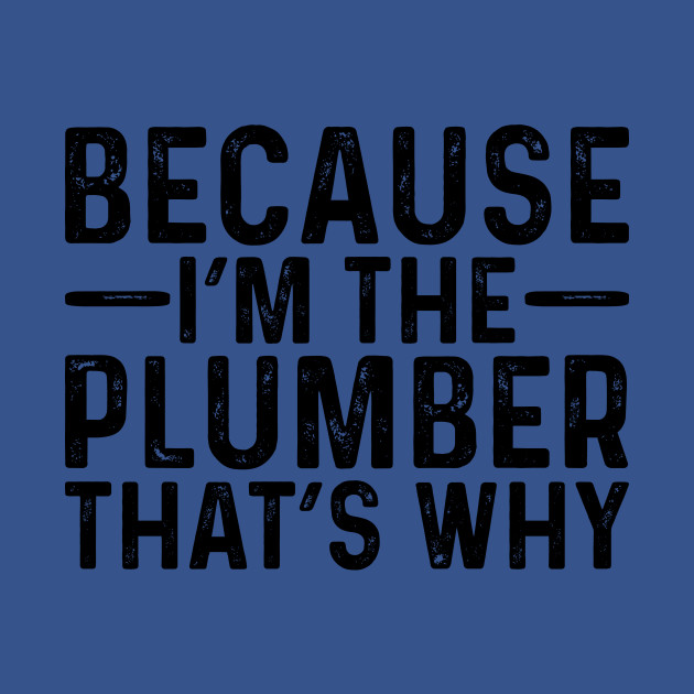 Discover Because I'M The Plumber That's Why - Professional Humor - T-Shirt