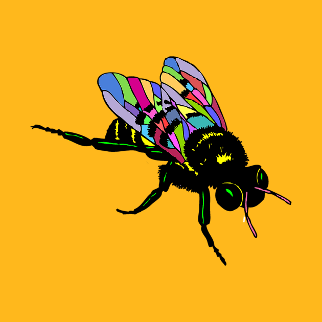 Rainbow bee by obmik