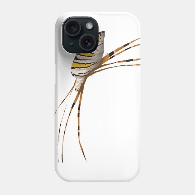 yellow black spider Phone Case by LizoLB