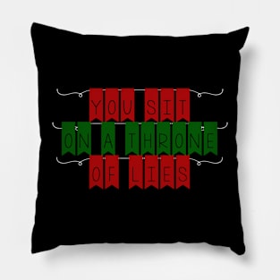 Throne Of Lies Elf Quote Christmas Knit Pillow