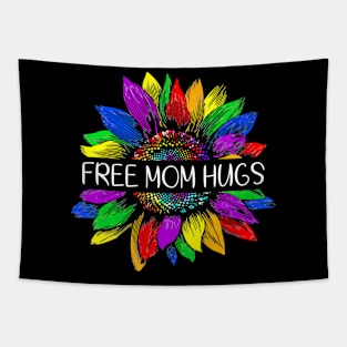 Free Mom Hugs Gay Pride LGBT Daisy Hippie Tapestry