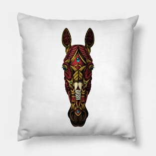 Ornate Horse Head Pillow