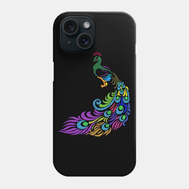 Rainbow Peacock Phone Case by theboonation8267