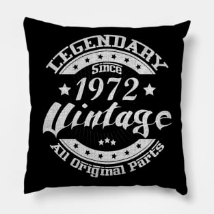 Legendary Since 1972. Vintage All Original Parts Pillow