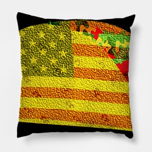 Patriotic Taco Lover USA American Flag Funny 4th of July Pillow