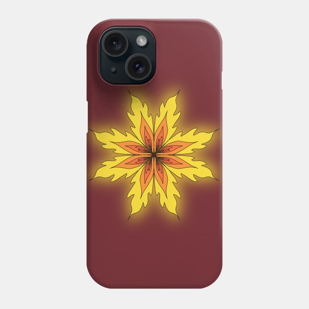 Fire Mandala zentangle Phone Case by Starlight Tales