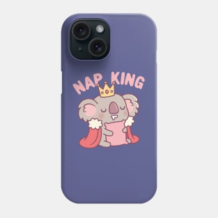 Cute Sleepy Koala Bear, Nap King Funny Phone Case