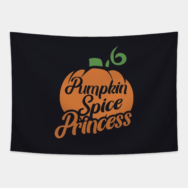 Pumpkin Spice Princess Mad Vegetables December Red Colors Funny Biggest Son Daughter Tapestry by erbedingsanchez