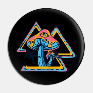 Psychedelic mushroom mountain climb Pin