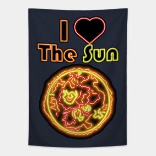 Electric Solar System I Love The Sun Tapestry