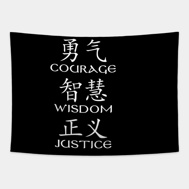 Chinese Virtues Tapestry by NicGrayTees