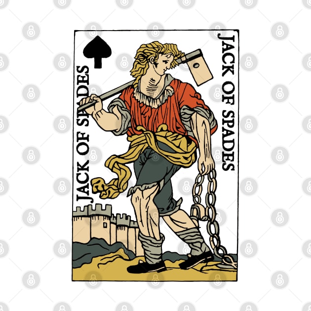 Character of Playing Cards Jack of Spades by KewaleeTee