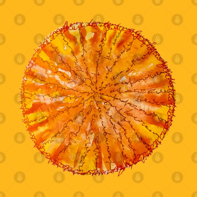 Orange Sun Mandala by Heartsake