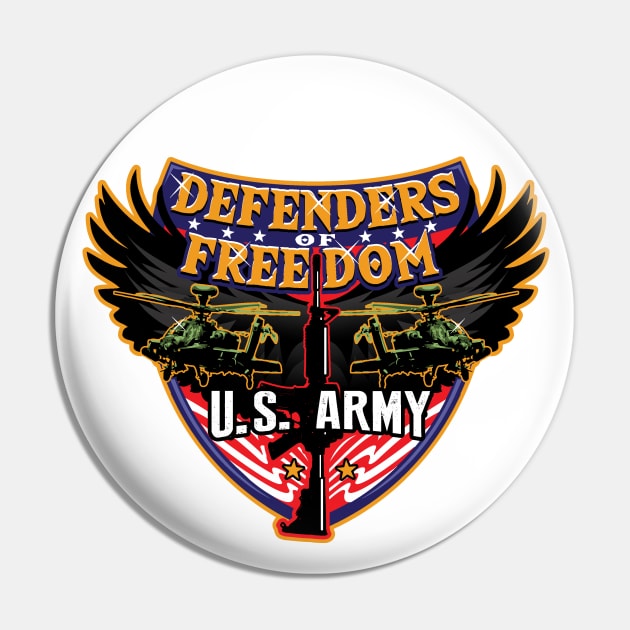 Defenders of Freedom - ARMY Pin by Illustratorator