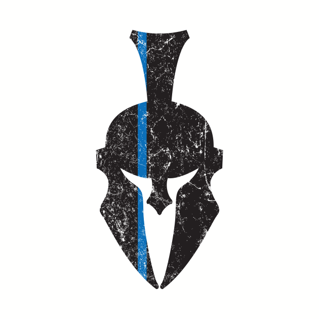 Spartan Thin Blue Line by MikesTeez