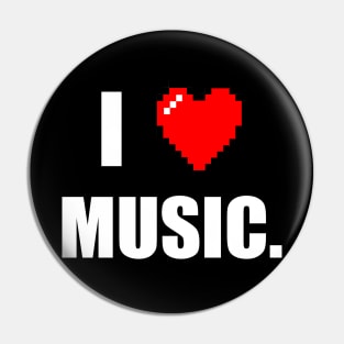 I Love Music Pin