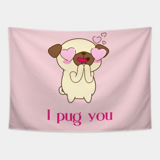 Pug life - pet dog lover Tapestry