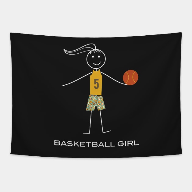 Funny Womens Basketball Player Sports Tapestry by whyitsme