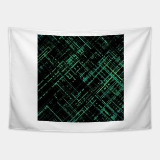 Criss-cross Pattern, Green Tapestry