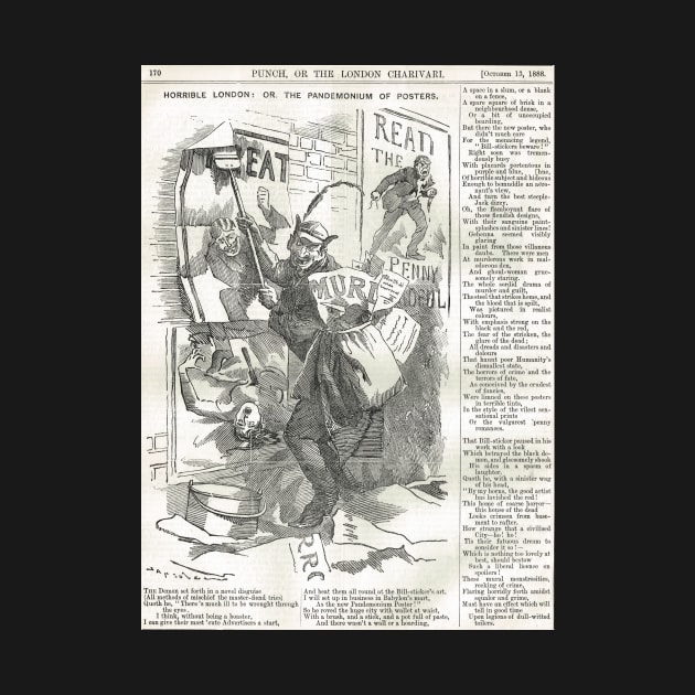 Jack the Ripper Punch Cartoon The pandemonium of posters  1888 by artfromthepast