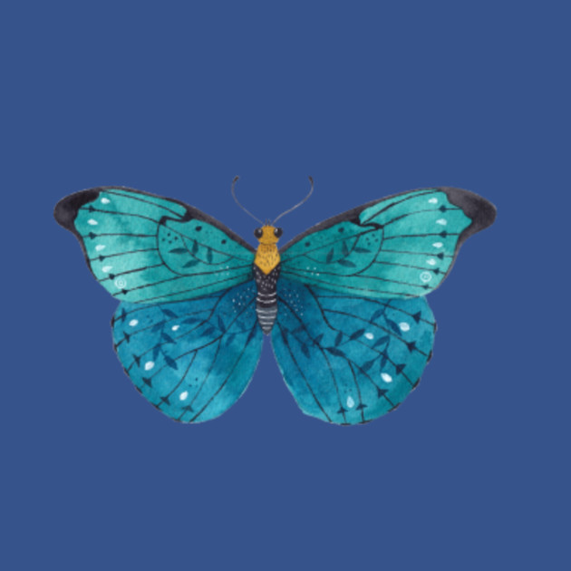 Blue Butterfly - Butterfly - T-Shirt