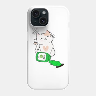 Cute Persian Cat Spilled Wasabi sauce Phone Case