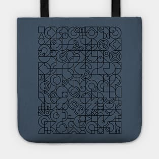 Electronic Music Producer Mosaic Pattern Black Tote