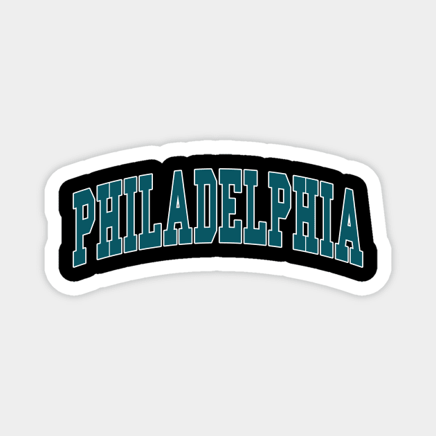 Philadelphia - college university font letters jersey football basketball baseball softball volleyball hockey lover fan player christmas birthday gift for men women kids mothers fathers day dad mom vintage retro Magnet by Fanboy04