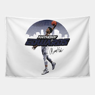 Anthony Edwards Minnesota Skyline Tapestry